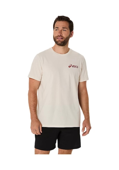 Asics Erkek Tişört Road Graphic Ss Tee 2031f026-101 Krem