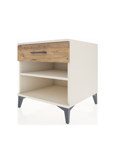 Kronos Komodin Tek Raflı Tek Çekmeceli 60x59x64 Aytaşı-çam Aytaşı