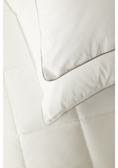 Ocean Home Textile 2'li Pamuklu Saten Biyeli Mikrojel Yastık Seti 50 X 70 Cm Beyaz