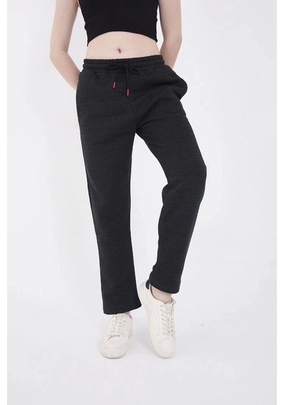Unisex Üç İplik Basic Eşofman Pantolon - Antrasit Antrasit