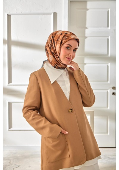 Silk Home Velora Eşarp 161001-02 Siyah, Krem, Kahverengi, Taba