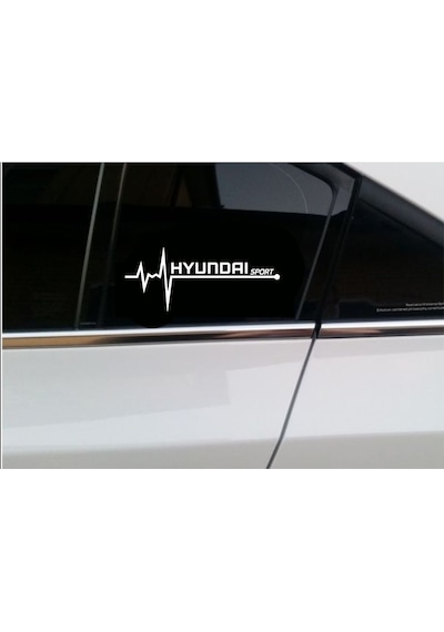 Oto Sticker Hyundai Sport Nabız Kalp Atışı Sticker 2 Adet