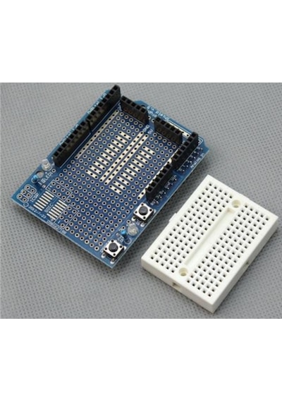 Komponentci Arduino Uno R3 Proto Shield+Mini Breadboard