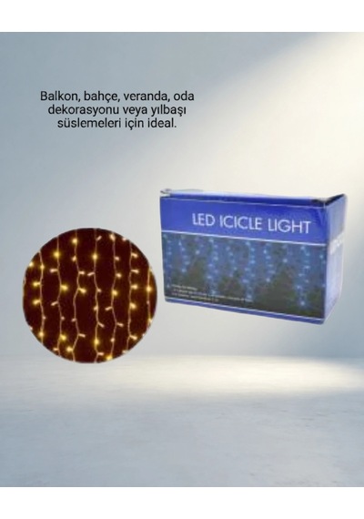 Sıcak Işık 4 Metre Şelale Led Perde .