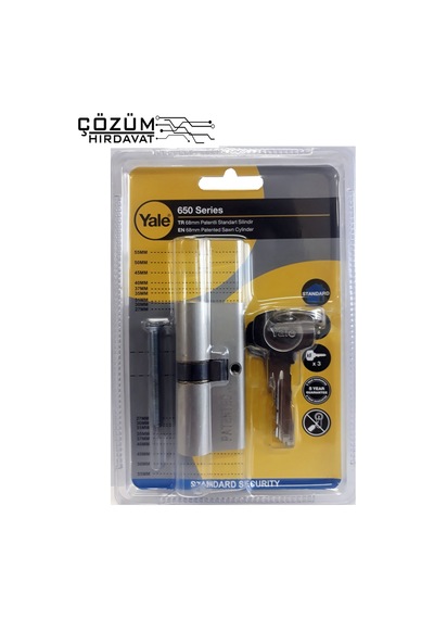 Yale 650 Serisi Standart Silindir 68mm - Saten Blisterli