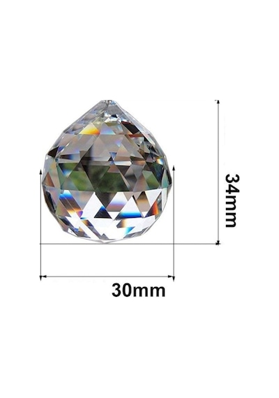 Kristal Avize Top Taşı Asfor Toptaş 30 Mm Cam Lazer Kesim