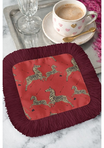Zebra Desenli Saçaklı Sunum Dekorasyon Mendili-egzotik Afrika Bohem Kırmızı Bordo Kahve Yanı Peçete Pastel Orman Amber Zebra Desenli Saçaklı Sunum Dekorasyon Mendili-egzotik Afrika Bohem Kırmızı Bordo Kahve Yanı Peçete Pastel Orman Amber
