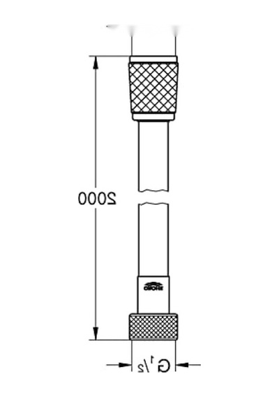 2000mm Duş Hortumu - Krom