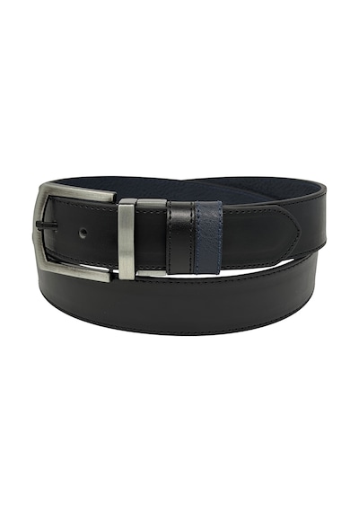 Süzer Deri 4 Cm. Çift Taraflı Spor Model Suni Deri Unisex Kot Kemer Lacivert/siyah Lacivert