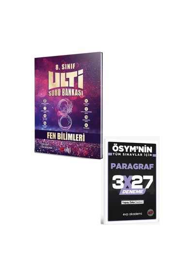 Ulti 2027 8. Sınıf Lgs Fen Bilimleri Soru Bankası+ Evp Akademi Paragraf