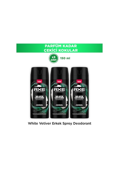 Axe Premium Collection Erkek Deodorant White Vetiver 150 Ml X3
