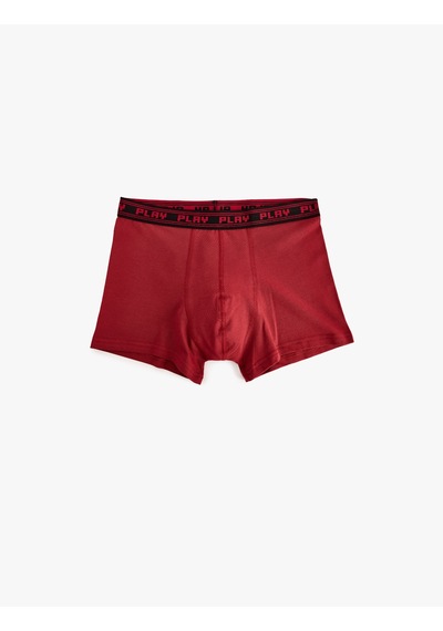 Koton 3'lü Boxer Seti Oyun Baskılı Çok Renkli Pamuklu Bordo 5wlm90018mk Bordo
