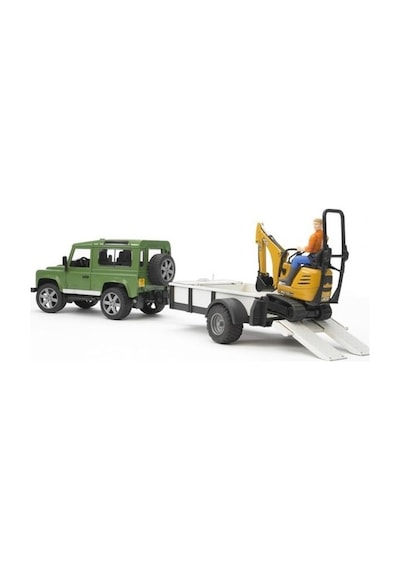 Bruder Land Rover Arazi Aracı Ve Jcb Mini Kazıcı Br02593