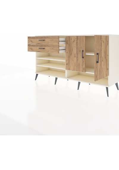 Hyperion Konsol 4 Raflı 2 Çekmeceli 2 Kapaklı 176x44x99 Aytaşı-ça Aytaşı-çam