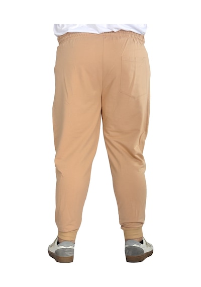 Mode Xl Büyük Beden Eşofman Altı Darpaça Zippered 22501 Bej 001