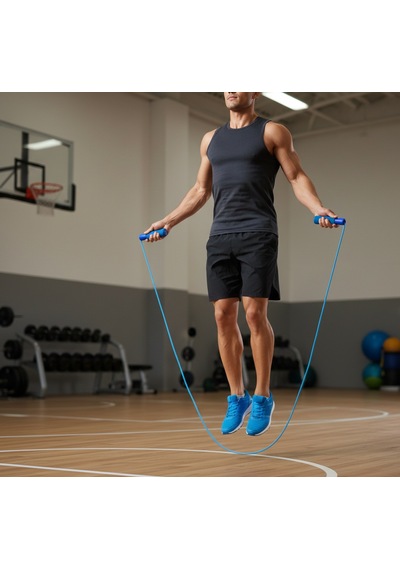 Sünger Saplı Atlama İpi - Fitness - Crossfit- Rope - Jump - Body - Sağlık - Egzersiz - Spor