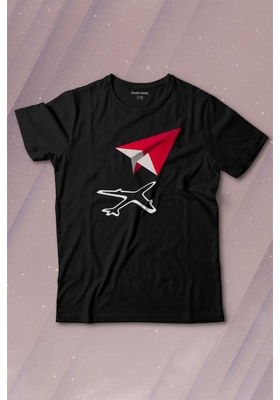 Kendim Seçtim Kağıt Uçak Hayaller Hayatlar Fly Pilot Baskılı Tişört Çocuk T-shirt 001