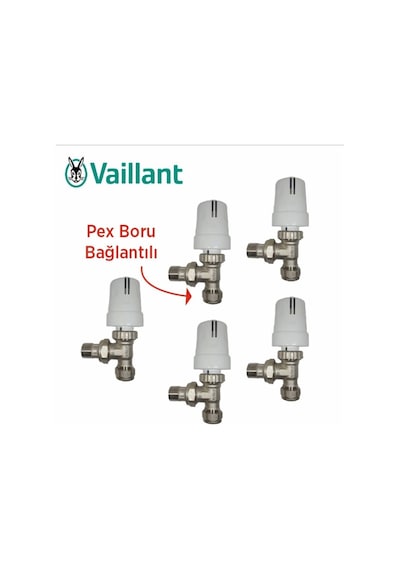 Vaillant Pex Köşe Termostatik Radyatör Vanası(5'Li Paket)