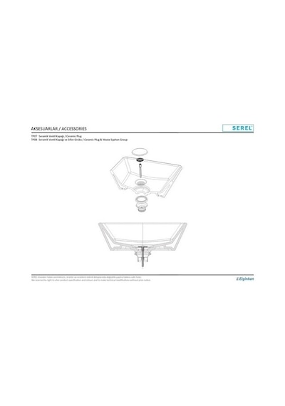Serel Seramik Tapa Ve Lavabo Sifonu Tp08stl110