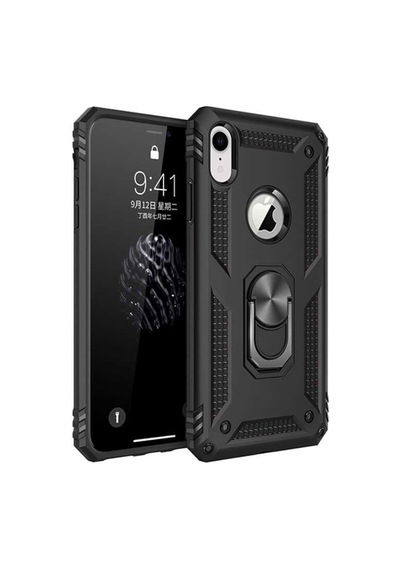 Apple Uyumlu iPhone XR 6.1 Kilif Zore Vega Kapak-Siyah 532138763