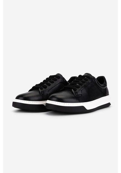 Valmenti Erkek Hakiki Deri Siyah Sneakers & Spor Ayakkabı 1212 2504 Erk Ayk Y26 Syh Fltr/syh Met