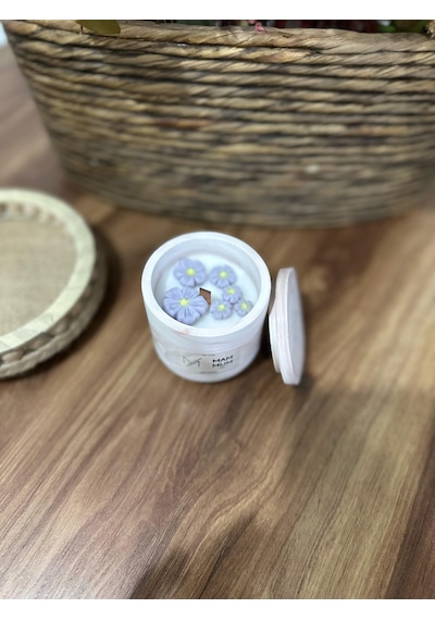 Adaçayı Kokulu Dekoratif %100 Soya Wax Beton Mum