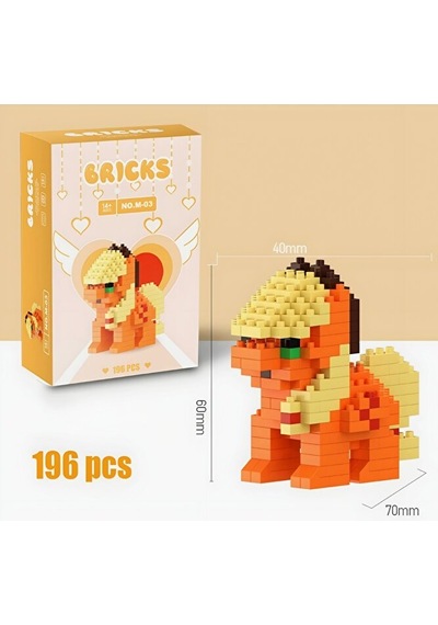 Brıcks Rainbow Dash & Applejack Pony Yapı Blok Seti 2 Li Mini Brick Pony Figür Koleksiyon Oyuncak