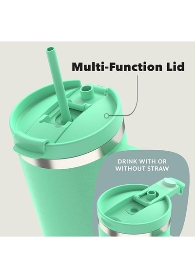 Üniseks Yetişkin Streeterville Tumbler Pipetli Yalıtımlı Su Şişesi, 1.2l, Açık Yeşil Diğer
