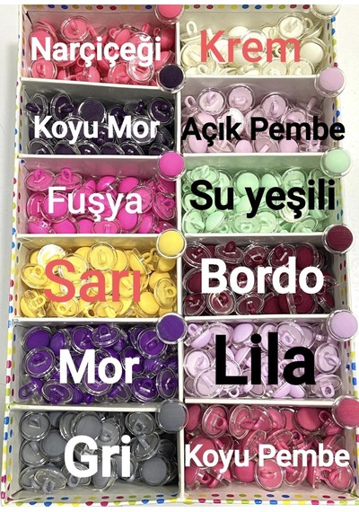 Bebek Düğmesi / Mat Model / 10 Adet /bebe02/ - Fuşya
