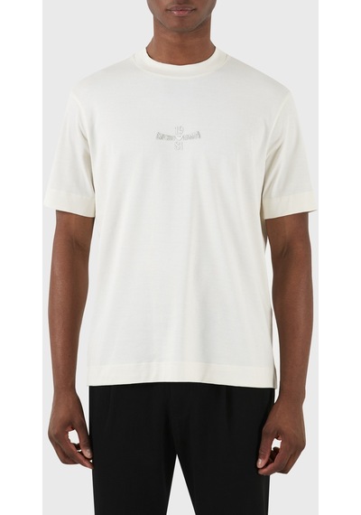 Emporio Armani Erkek T Shirt 3d1th3 1jocz 01a7 Ekru