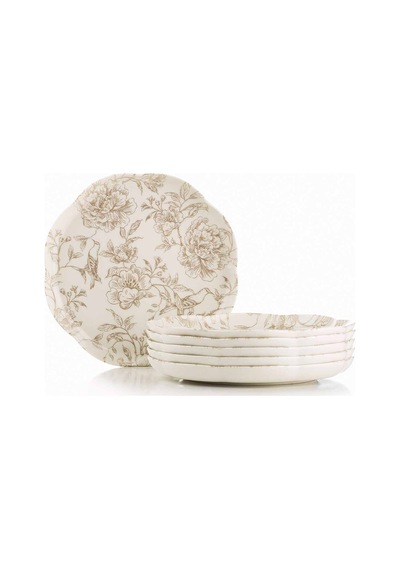 Kütahya Porselen Fleur 5 Parça 20 Cm Pasta Tabağı Çok Renkli