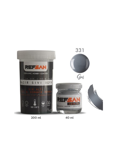 Hazır Çini ve Seramik Boyası 331 Gri 200 Ml