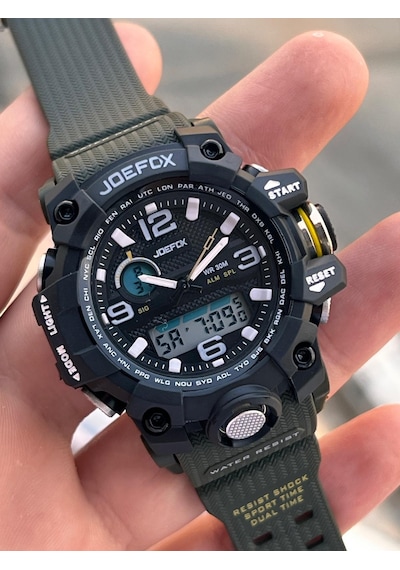 Joefox Küçük Kasa Digital Ve Analog 2 Yıl Garantili Kronometre+takvim+alarm+çoçuk Kol Saati Je.cbk22 Siyah