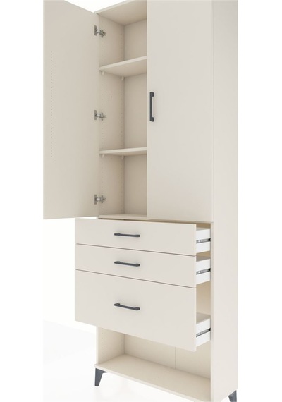 Arges Dolap 3 Raflı 3 Çekmeceli 2 Kapaklı 88x30x243 Aytaşı-aytaşı Aytası