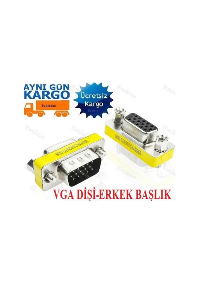 Vga Dişi Erkek 15 Pin Çevirici Dönüştürücü 5222P Adaptör Adaptor