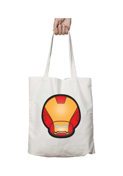 Art Hediye Super Mario Mushroom Iron Man İki Tarafı Kalıcı Baskılı Yıkanabilir Çanta Çok Renkli