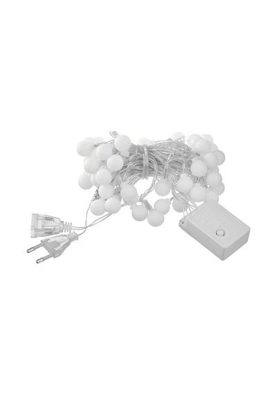 Yd1736 Fişli Led Işıklı Dize Ampul Toplar 8 Animasyonlu Aydınlatma Eklemeli 5 Metre, Şeffaf