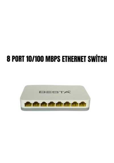 Besta 8 Port 10/100 Mbps Ethernet Switch Bst-08
