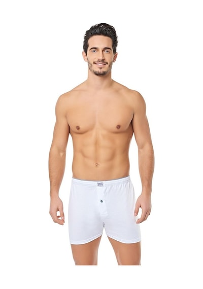 6 Lı Paket Tutku Erkek Penye Boxer Düğmeli Havlu Bel Baksır Pamuk