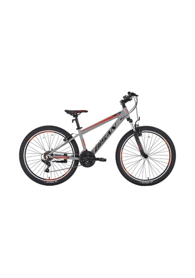 Bisan Cooper - 26 Jant 35 Cm Kadro 21 Vites Dağ Bisikleti - Açık Gri Siyah Kırmızı Çok Renkli