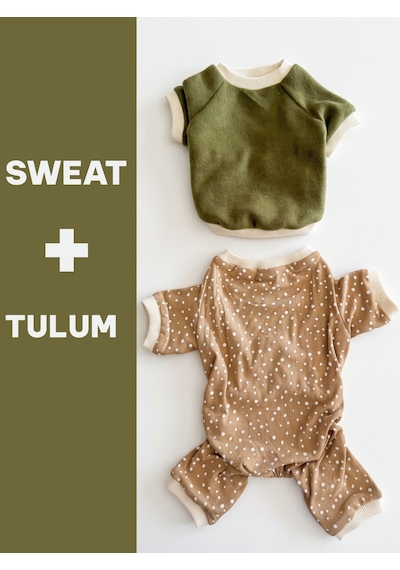 Latte Matcha Duo Sprinkle Köpek Tulum & Sweat Kombini