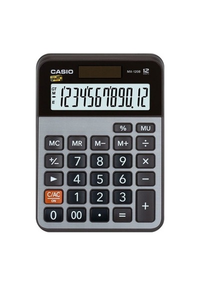 Casio Hesap Makinesi Masaüstü 12 Hane Ax-120b Çok Renkli