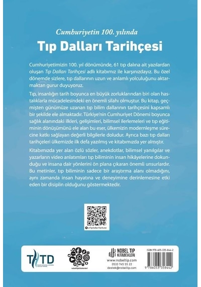 Cumhuriyetin 100. Yılında Tıp Dalları Tarihçesi- Nobel Tıp Kitabevleri