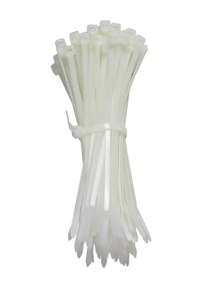 Kablo Bağı Plastik Cırt Kelepçe 4.8X200 Mm 20Cm Beyaz 100 Adet