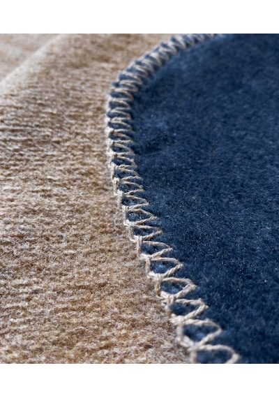 Twin Soft Pamuklu Tek Kişilik Battaniye Kahve Mavi