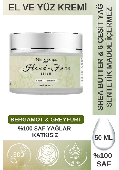 Minia Bahçe Bergamot & Greyfurt Besleyici El ve Yüz Kremi 50 ML