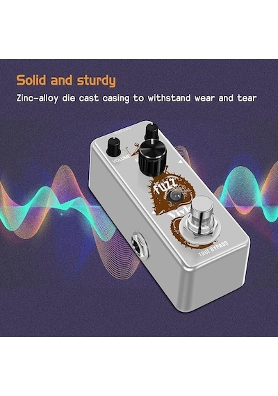 Vivlex Fuzz Mini Elektro Gitar Efekt Pedalı - True Bypass Kompakt Fuzz Pedalı