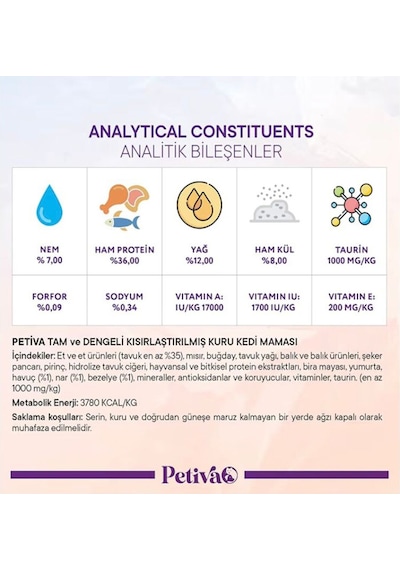 Kısırlaştırılmış Yetişkin Kediler İçin Tavuk Etli Kuru Kedi Maması 7 Kg, Tavuk