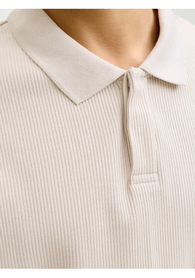 Jack & Jones Jjeharrison Structure Polo Ss Ln Erkek T-shirt-32745 Krem