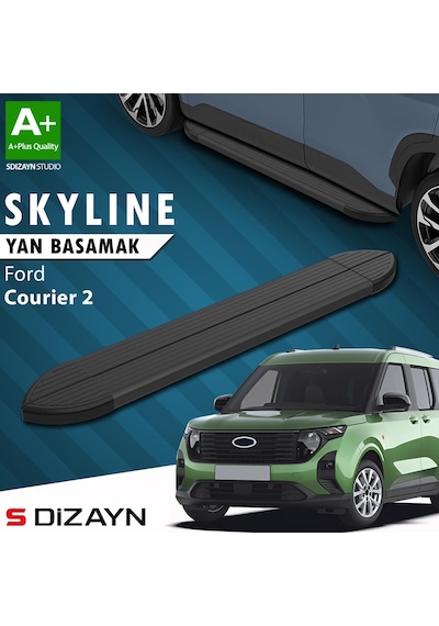 Ford Courier 2 Skyline Siyah Yan Basamak 183 Cm 2023 Üzeri A+ Kalite